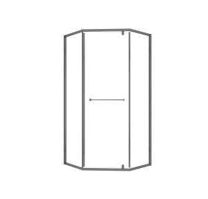 Душевой уголок KABRERA, 5-тиугольный, черный KB-100C5-SW-GB